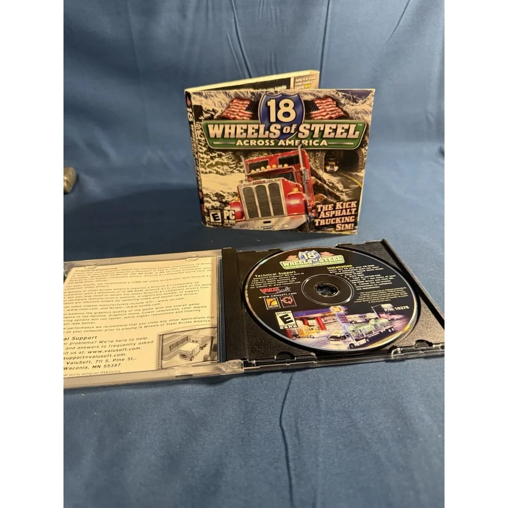 18 Wheels Of Steel Across America PC Cd Rom Game Kick The Asphalt Trucking Sim